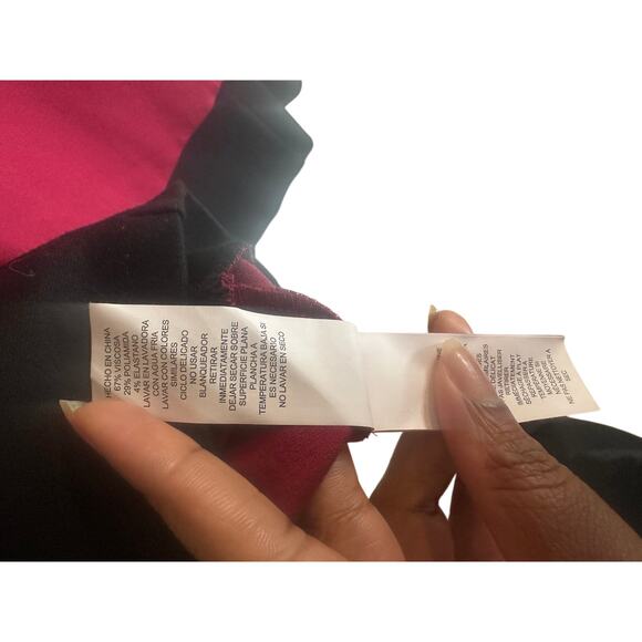 Kate Spade Women's XL Red Fit & Flare Dress Bell Sleeve Color Block Hem Elegant - Picture 10 of 13